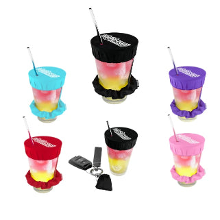 NightCap Drink Cover Scrunchie Bundle – All Colours + Keychain