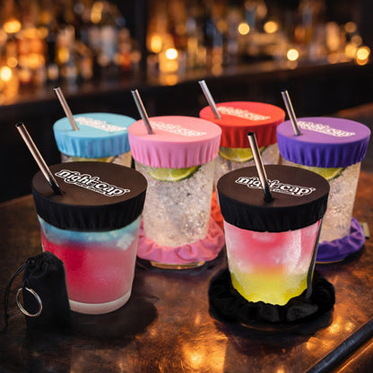 NightCap Drink Cover Scrunchie Bundle – All Colours + Keychain