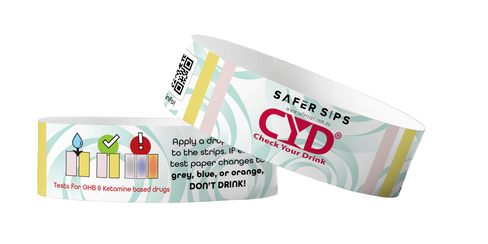 Drink Spiking Test Wristband - 2 Tests per Band) image 1